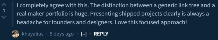 Testimonial screenshot